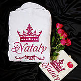 Махровий іменний халат жіночий , фото 2