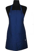 Фартух Atteks з нагрудником кухарський/для офіціанта, бармена довгий темно-синій — 00207