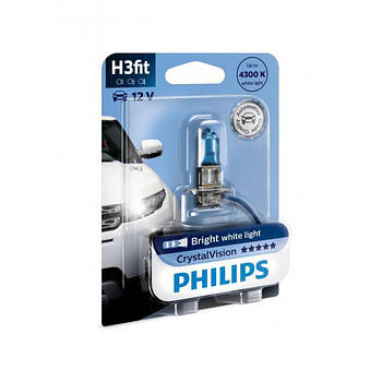 Галогенна лампа Philips CrystalVision H3 12V 12336CVB1 (1шт.)