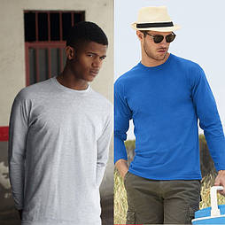 Лонгслів чоловічий футболка з довгим рукавом Fruit of the Loom