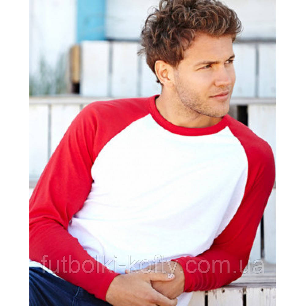 Чоловіча футболка комбінована з довгим рукавом Long Sleeve Baseball 61-028-0, фото 1