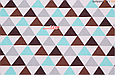 Сатин (бавовняна тканина) м'ятні, коричневі,сірі трикутники, фото 2