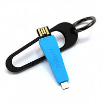USB кабель Remax Lightning Portable RC-024i, 0.7 m blue