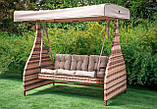 Гойдалка садова тримісна Рів'єра Преміум, фото 2