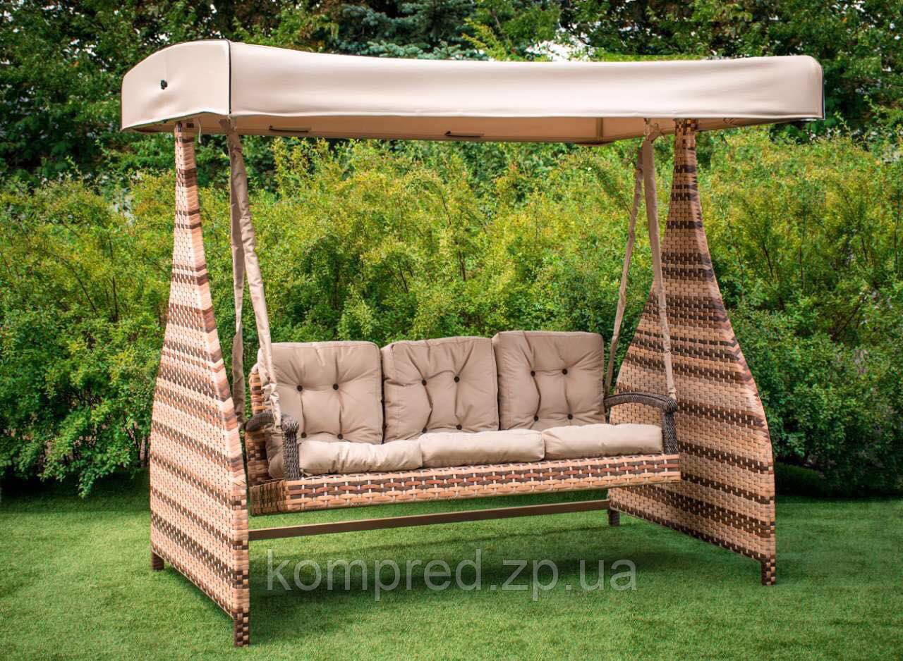 Гойдалка садова тримісна Рів'єра Преміум, фото 1