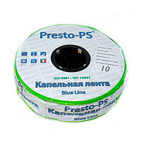Крапельна стрічка Presto-PS щілинна Blue Line отвори через 10 см, витрата води 2,2 л/год, довжина 500 м
