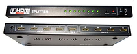 03-01-141. HDMI Splitter (делитель) 8 портов (1 гнездо HDMI (IN) 8 гнезд HDMI (OUT)), ver.1.4, с питанием