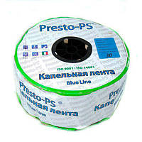 Крапельна стрічка Presto-PS щілинна Blue Line отвори через 30 см, витрата води 2,7 л/год, довжина 1000 м