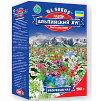 Насіння квітучого газону Альпійський Луг багаторічна універсальна декоративна суміш, коробка 200 г