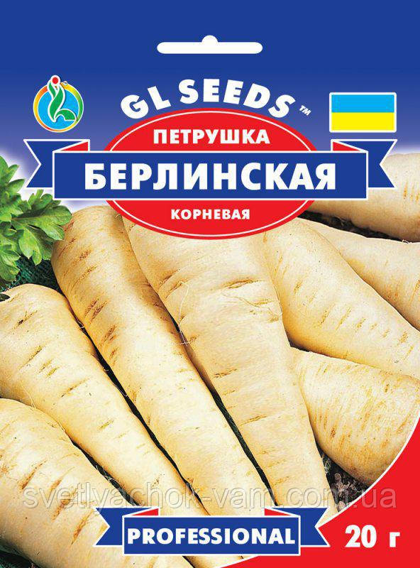 Петрушка коренева Берлінська середньопізня урожайна ароматна лежкая, упаковка 20 г