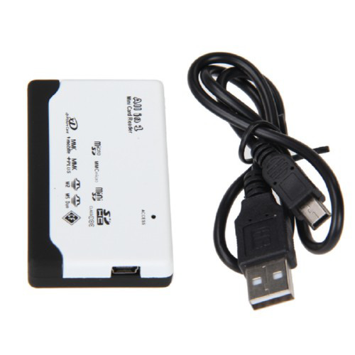 USB Mini/MicroSD SD MMC xD M2 MS Duo CF кардридер (001774)