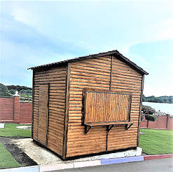 Деревянные киоски в ландшафтном парке в селе Ковалёвка Васильковского района 7