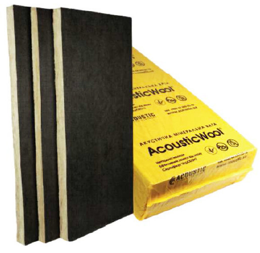AcousticWool Sonet-P 50 (3,6 м2/упак.) 1000х600х50 мм акустична мінеральна вата зі скловолокном
