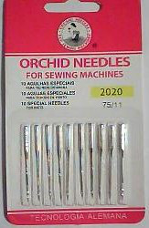Набір голок для побутових швейних машин "Orchid Needles" No75 універсальні