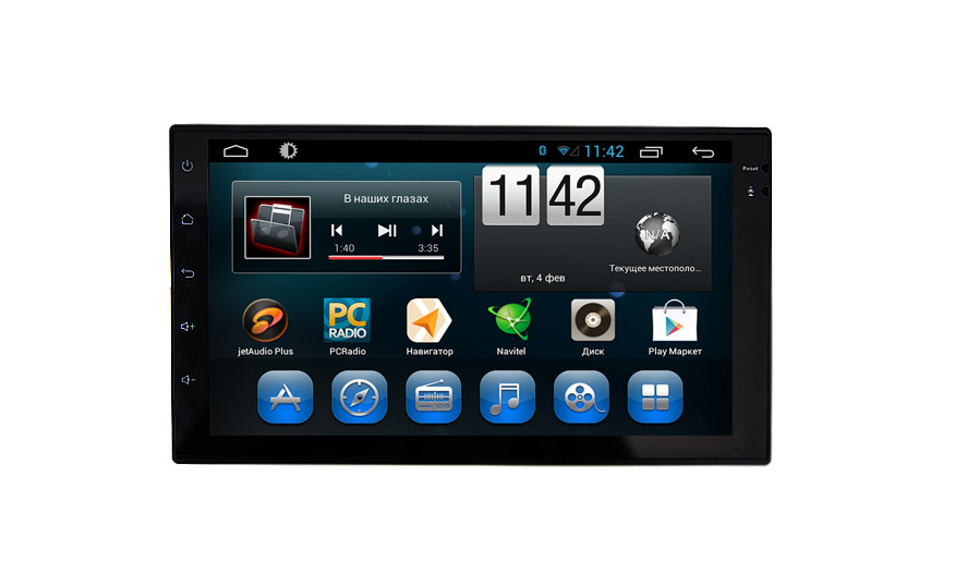 Магнітола Mazda універсальна Kaier KR-7102 Android, без DVD, 4-ядерний процесор