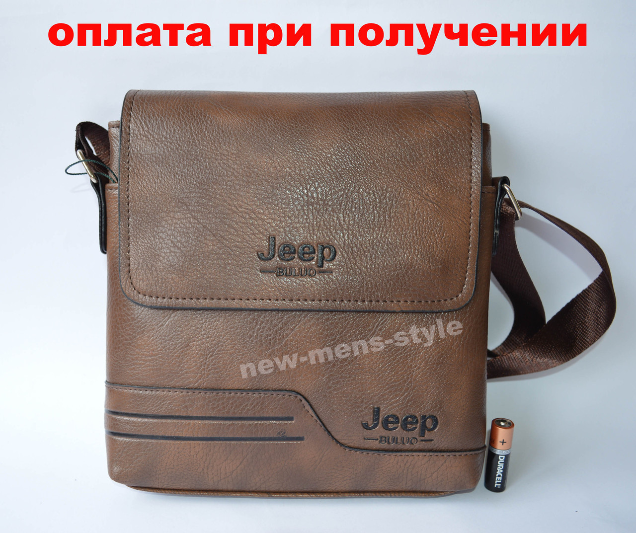 Чоловіча шкіряна фірмова сумка барсетка Jeep Polo класика купити
