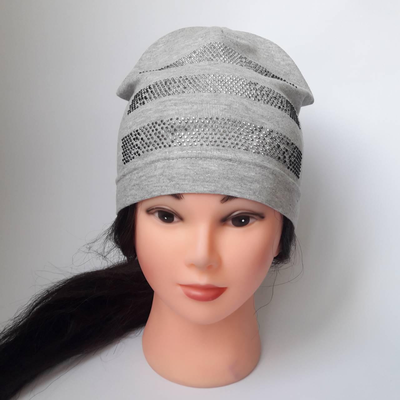 Шапка трикотажна для дівчинки р 3-8 років