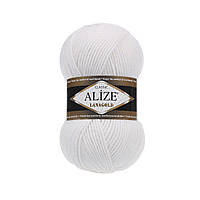 Пряжа для ручного вязания Alize LANAGOLD (Ализе лана голд) 55 белый