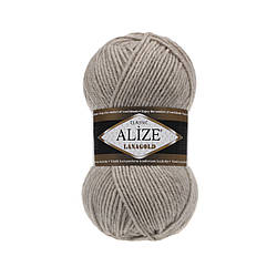 Пряжа для ручного в'язання Alize LANAGOLD (Алізе ланаголд) 152 беж меланж