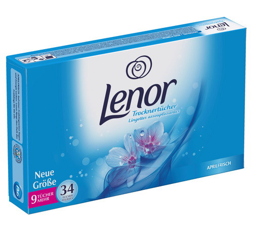 Серветки для сушарки Lenor Aprilfrisch (Квітнева свіжість), 34 шт.