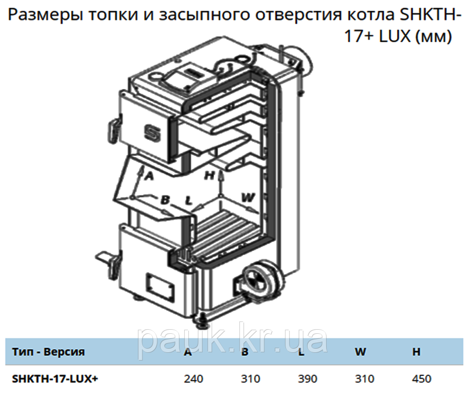 Котел на твердом топливе Сторхауз 17 кВт, котел длительного горения SHKTH-17 LUX+ - фото 7 - id-p110155193