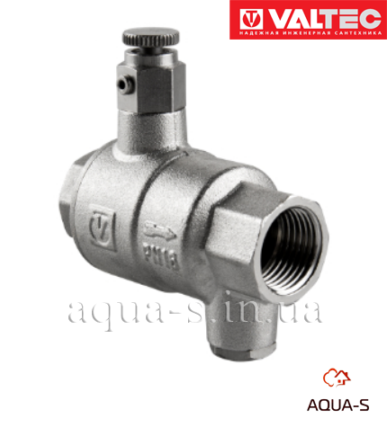 Зворотний клапан Valtec DN 1/2" із дренажем і відвідувачем повітря (Італія) VT.171.N.04, фото 1