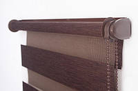 Рулонные шторы День-ночь ВН-16 венге шоколад