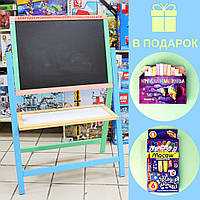 Дерев'яний Мольберт двосторонній крутяшка пофарбований