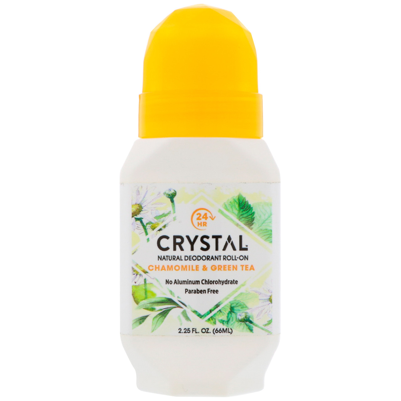 Дезодорант натуральний кульковий, ромашка & зелений чай (66 мл), Crystal Body Deodorant