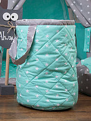 Кошик для іграшок "М'ятні зірки"