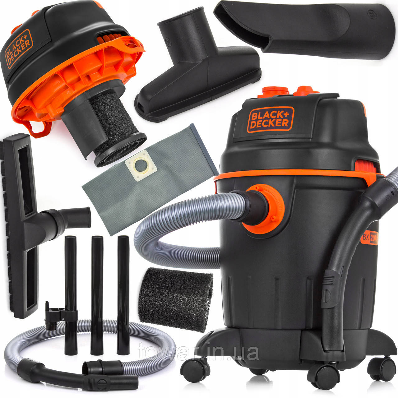 МОЩНЫЙ ПЫЛЕСОС ПРОМЫШЛЕННЫЙ 20L Black Decker FRANZ