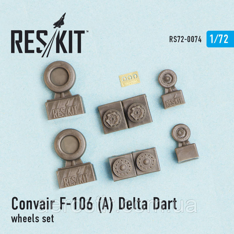 Convair F-106 (А) Delta Dart wheels set 1/72 RES/KIT 72-0074