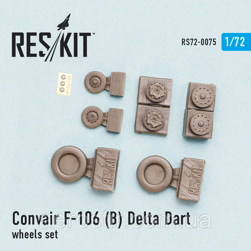 Convair F-106 (B) Delta Dart wheels set 1/72  RES/KIT 72-0075