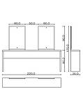 Перукарські дзеркала для 2-х перукарів подвійне робоче місце в салоні краси VM705, фото 3