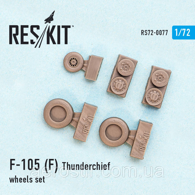 Republic F-105 (F) Thunderchief wheels set 1/72 RES/KIT 72-0077