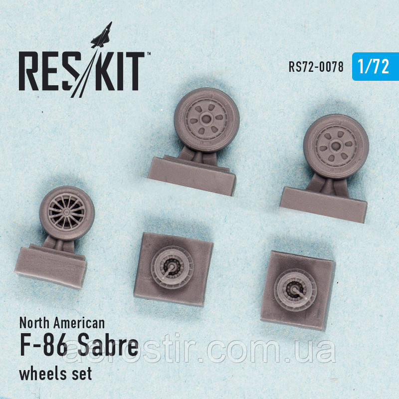 North American F-86 Sabre wheels set 1/72 RES/KIT 72-0078