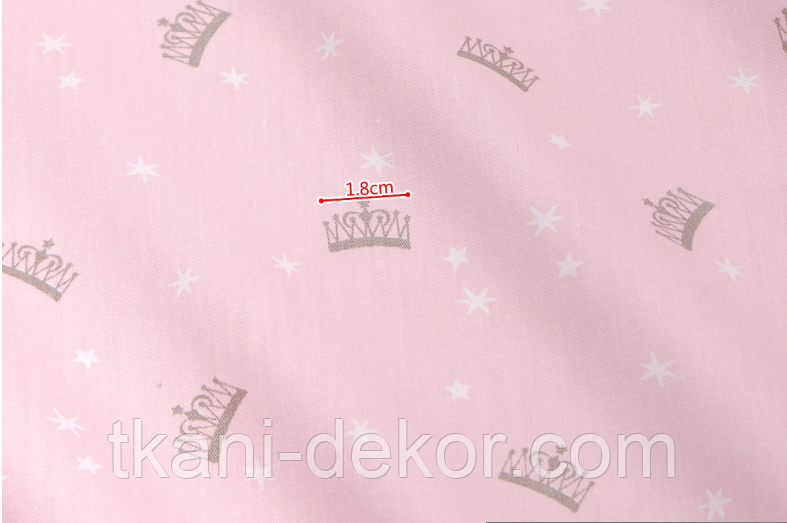 Сатин (бавовняна тканина) на рожевому діадемі (компаньйон), фото 1