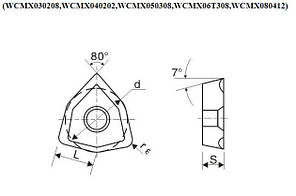 WCMX050308 MF LF6018 (сталь, нерж.сталь) Твердосплавна пластина змінна для свердла, фото 3