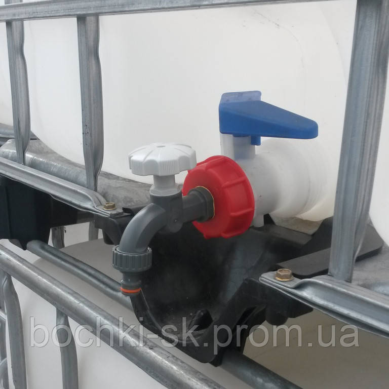 Кран із перехідником DN50 на штуцер 1 дюйм - фото 1 - id-p745566500