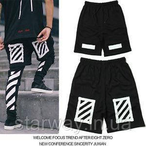Чорні шорти off white | офф вайт
