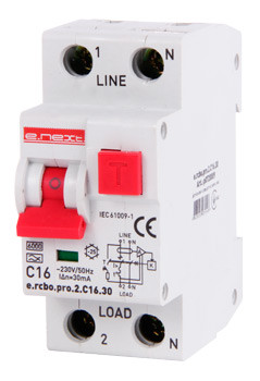 Диф.автомат e.rcbo.pro.2.C16.30 2р 16А 30мА E. NEXT