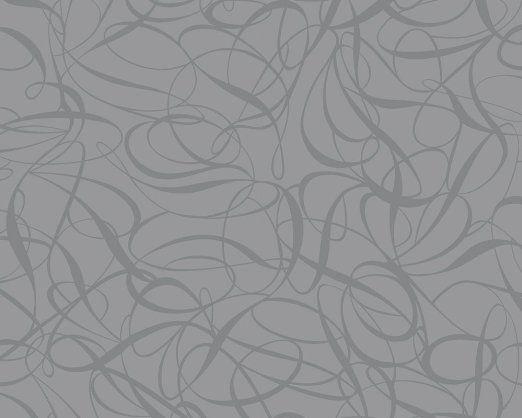 Сірі німецькі шпалери White&colours 132017 з абстрактним візерунком витіювані ліні завиточки, які миються, вінілові