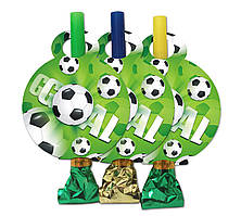 Язичок гусок карнавальний " Футбол", 6 шт. в уп.