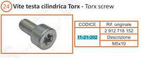 11-21-202, Vite testa cilindrica torx M5X10