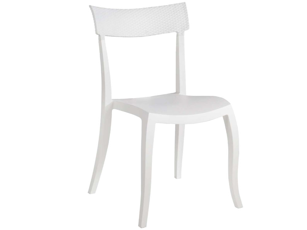 Стілець Papatya Hera-SP RATTAN білий, фото 1