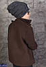 Пальто для хлопчика турецький кашемір , внутрішня підкладка пальто утеплене Синій і коричневий 122-128, фото 2