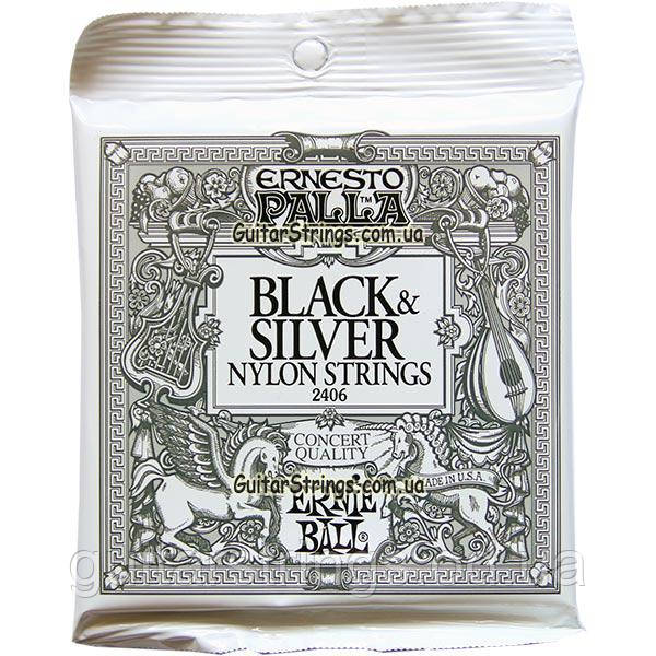 Струни Ernie Ball 2406 Ernesto Palla Nylon Black & Silver Normal Tension