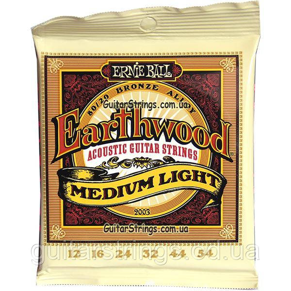 Струни Ernie Ball 2003 Earthwood Bronze Medium Light Alloy 12-54