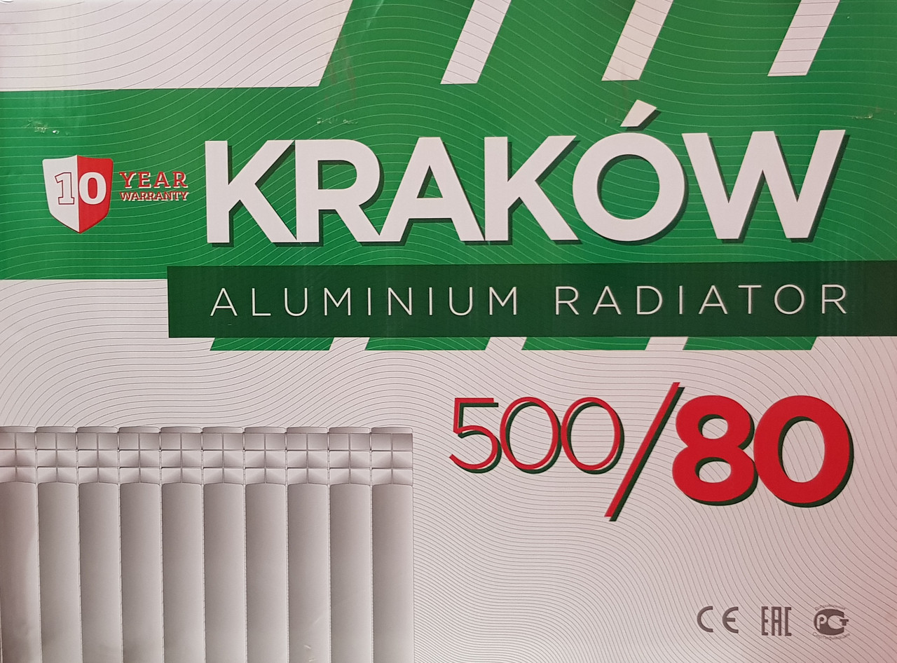Алюминиевый радиатор Krakow 500х80 - фото 3 - id-p745803146
