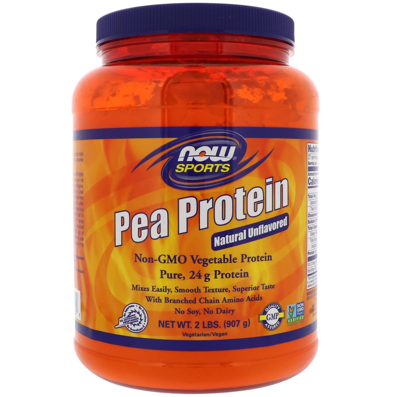 Гороховий протеїн непреправленный, Now Foods, 907 гр